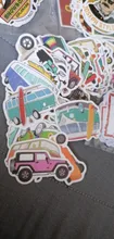 Pegatinas Retro de hipopótamo, etiquetas con diseño de autobús de amor y paz para coche, portátil, equipaje, Skateboards, diario, papelería, pegatina, 10/30/50 Uds.