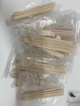 Quitacutículas de madera para uñas, removedor de diamantes de imitación portátil de doble cabeza, decoración de cutículas, 10/20/50/100 Uds.