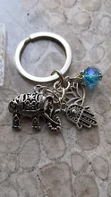 Llavero étnico Tribal para mujer, llavero con forma de elefante, regalo bohemio único, joyería de loto, 1 ud.