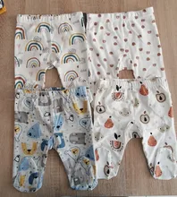 4 unids/lote 0-18 meses Pantalones de bebé recién nacido de primavera y otoño de los bebés niño Footied bebé niñas pantalones Unisex lindo gemelos ropa