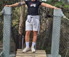 Gimnasio camiseta para hombre estampada Deporte Camiseta culturismo Camiseta de algodón camisa de verano hombre formación de Crossfit ropa