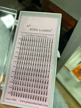 Pestañas SONG 0,07, 0,10mm de grosor, Tallo largo, plumas voluminosas prefabricadas, para salón y pestañas profesionales