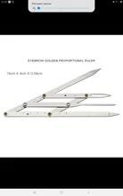 Medidor de cejas triangular de acero inoxidable, con regla para maquillaje permanente, plantilla, pinza de proporción dorada, herramientas de maquillaje