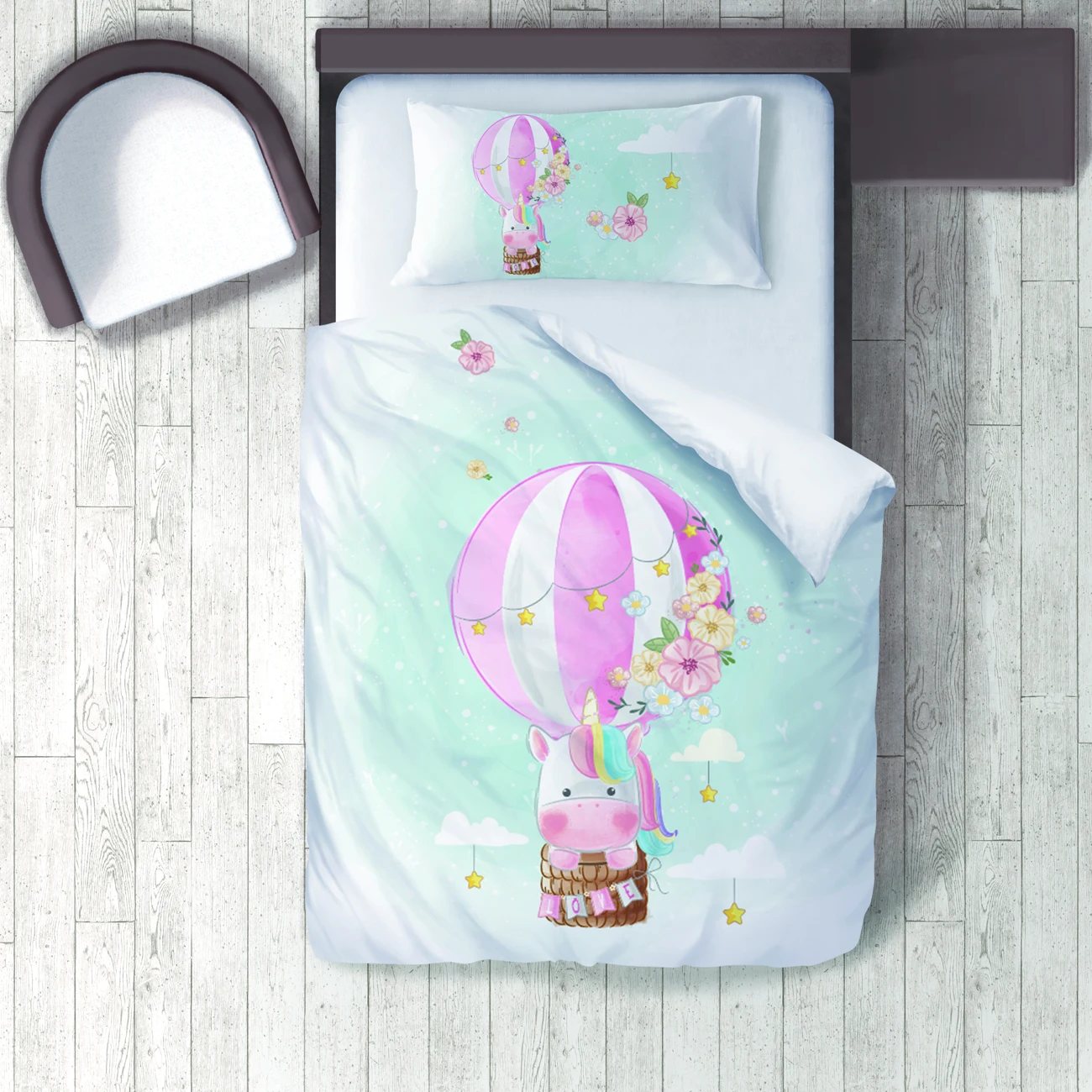 Duvet Cover Set Bedding Set Pillow Case for Baby and Kids Room 3D Printed Water Green Balloon Unicorn Model 214
Duvet Cover Set Bedding Set Pillow Case for Baby and Kids Room 3D Printed Water Green Balloon Unicorn Model 214