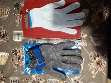 Guantes de seguridad laboral de acero inoxidable, 1 Uds., anticorte, malla metálica, para carnicero