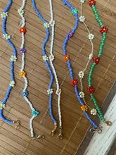 HangZhi-flores acrílicas de Margarita para mujer y niña, dulces y coloridas, coreanas, bohemio con cuentas collares de clavícula, joyería 2020