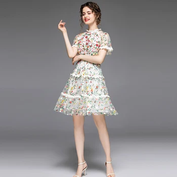 New Arrivals Fashion Summer Dress Women Stand-Neck Short Sleeve A-Line Dresses Clothes For Women 2020 Vintage Dress
New Arrivals Fashion Summer Dress Women Stand-Neck Short Sleeve A-Line Dresses Clothes For Women 2020 Vintage Dress