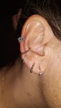 CANNER-pendientes de plata de ley 925 para Mujer y hombre, Piercing con hebilla de hueso del oído, círculo redondo, minimalista, para fiesta