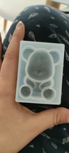 Moldes UV de silicona con forma de pata de oso para joyería, 1 pieza, DIY