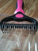 HSWLL-cepillo de doble cara de acero inoxidable para Gato, peine profesional para perros grandes, cuchillo rastrillo de nudo abierto, productos para el cuidado de mascotas