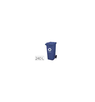 Q-CONNECT plastic container bin with lid 240L blue COLOR 1040X620X610 MM with wheels 
Q-CONNECT plastic container bin with lid 240L blue COLOR 1040X620X610 MM with wheels