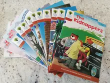 Juego de 10 libros de lectura de 7 a 9 niveles para niños, libro con imagen de historia en inglés Pinyin, 1 juego aleatorio