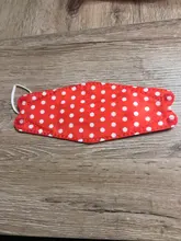 Mascarilla facial desechable de lunares, no tejida, roja, Unisex, 10 Uds.