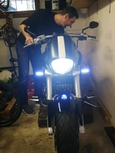 DERI-indicador LED de señal de giro para motocicleta, luces de circulación diurna, luz intermitente de agua