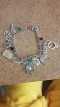 Pulsera SPN inspirada en la TV joyería Supernatural, brazalete de estrella, brazalete de espada, pulsera con cierre de garra de langosta, Sam, Dean, Winchester