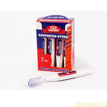 Corrector pen 7 ml metal tip 0,2mm set 12 PCs 
Corrector pen 7 ml metal tip 0,2mm set 12 PCs