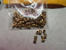 100 Uds M2 M2.5 M3 inserciones de cobre latón pase doble tuerca moleteada sujetador integrado