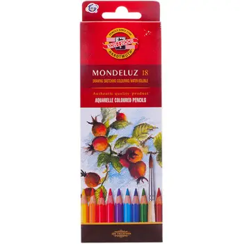 Set of watercolor pencils Koh-i-Noor mondeluz 18cv
Set of watercolor pencils Koh-i-Noor mondeluz 18cv