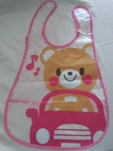 Nuevo 1 Uds Popular babero ajustable Baberos de bebé de plástico impermeable almuerzo Baberos para comer de dibujos animados lindo de alimentación de niños delantal de bebé