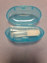 Cepillo de dientes de silicona + caja cepillo de dientes para dedos de bebé, limpieza de dientes para niños, cepillo de dientes de silicona suave, cepillo de limpieza de goma para bebés