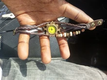 Las mujeres casuales multicapa Vintage mariposa de pulsera de cuero reloj de pulsera damas mujer reloj Montre Femme, relojes caliente 2017