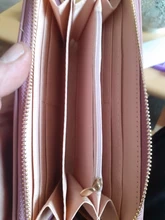 Cartera con Cremallera larga de gran capacidad para teléfono móvil, ahuecado bolso de mano, de marca de lujo, monedero