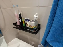 Hradware-estantes de esquina modernos para baño, estante de pared para ducha, champú, almacenamiento, 20-50cm, negro mate