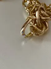 Gargantilla de cadena Punk para mujer, Collar de estilo Hip Hop, grande, grueso, de aluminio, dorado, cadena gruesa, joyería