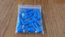 Conector de Cable de crimpado de pala aislada, Kit de Terminal macho hembra de 100mm, 16-14 AWG, 22-16AWG, 12-10AWG, 6,3 Uds.