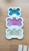 Molde de resina epoxi de cristal para llavero con forma de hueso, molde de silicona para manualidades, artesanía, decoración, colgante de llavero herramienta de fabricación