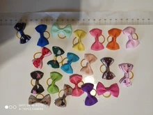 (20 unids/lote) aseo de mascotas accesorios para el cabello lindo hecho a mano cinta de perros y gatos de pelo arcos mejor regalo para mascotas 30 colores