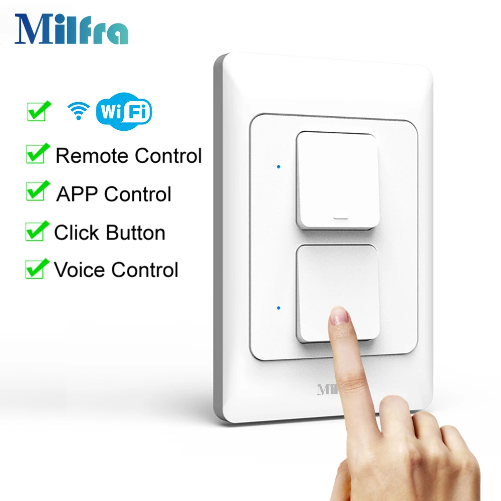 Light Switch Smart Home US Smart-Light Wall US Wifi Push-Switch Tuya Smart-Life App-Control Bedroom Smart with Alexa,Google Home
Light Switch Smart Home US Smart-Light Wall US Wifi Push-Switch Tuya Smart-Life App-Control Bedroom Smart with Alexa,Google Home
