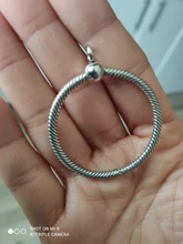 Colgante de Plata de Ley 925 con forma de cadena para mujer, accesorio Original de cadena de Cable, abalorio de plata 925, fabricación de joyas, gran oferta