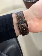 Correa para Apple watch de 44mm, 40mm, iWatch de 42mm y 38mm, correa Retro de cuero de vaca para iwatch series 6 5 4 3 2 SE