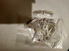 Alegría y belleza 40 unids/lote U rubia/marrón/Negro/plata/luz marrón Snap Clip para el cabello Peluca de extensión de 32mm