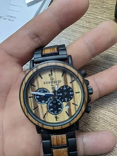 BOBO BIRD reloj de madera para hombre erkek kol saati reloj de madera elegante de lujo cronógrafo relojes militares de cuarzo en caja de regalo de madera
