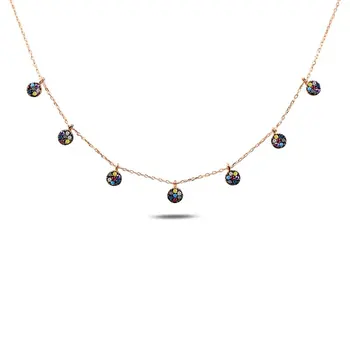 Angemiel 925 Sterling Silver Mixed Color Zircon Stone Dangle Round Necklace-Rose Gold Plated
Angemiel 925 Sterling Silver Mixed Color Zircon Stone Dangle Round Necklace-Rose Gold Plated