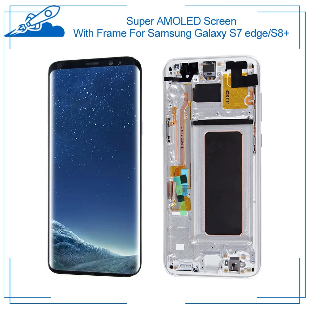 Ori For Samsung Galaxy S7 Edge S8+ With Frame Burn-Shadow Super AMOLED Display With Touch Screen Digitizer Assembly Replacement
Ori For Samsung Galaxy S7 Edge S8+ With Frame Burn-Shadow Super AMOLED Display With Touch Screen Digitizer Assembly Replacement