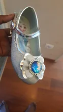 Zapatos planos con lentejuelas congelados princesa Elsa vestido Zapatos niños zapatos de cuero de la Pu zapatos Cosplay Disney niños sandalias 4 colores