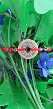 Budista de 6 palabras, moneda antigua, Kabbalah, pulseras de hilo rojo, protección de la suerte, R7RF