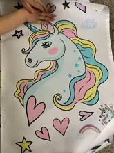 Stickers Decor Removable Unicorn Wall-Decals Nursery Birthday-Party-Favor Kids Bedroom