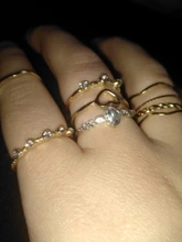 Wuckalo-Conjunto de anillo de tejido torcido redondo para mujer, joyería femenina, anillos de dedo nudillo clásicos elegantes para mujer 2021