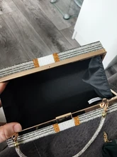 Cartera con pedrería para dinero, bolso de mano de noche, de hombro, PARA CENA DE BODA, 8 colores, 10000 dólares