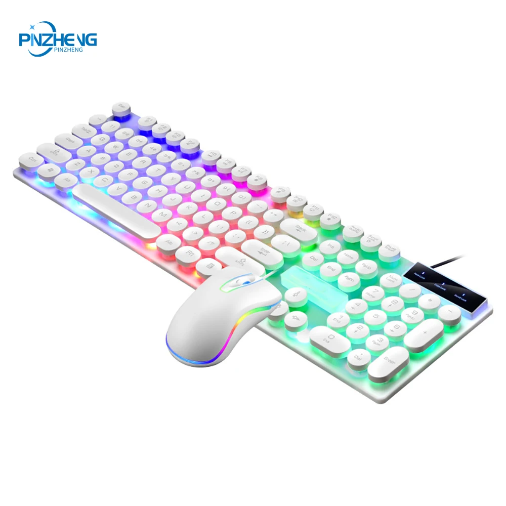 PINZHENG Wired Keyboard And Mouse Combo Set Round Floating Design Keycap Colorful Lights Backlight Keyboard For Desktop Laptop
PINZHENG Wired Keyboard And Mouse Combo Set Round Floating Design Keycap Colorful Lights Backlight Keyboard For Desktop Laptop