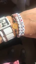 La suerte de Turquía pulseras de ojo maligno para mujer 6 unids/set hecho a mano trenzado Rojo Negro cuerda 7 nudos joyería de la suerte pulseras de la amistad