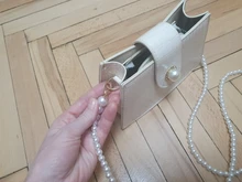 Correa con perlas de 100/110/120cm para bolsos manijas de bolso, cadena de cuentas larga de repuesto para monedero, para correas para bolso de hombro, cinturón de perlas