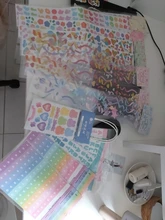 Mohamm-pegatinas coloridas de la serie de cintas para decoración, DIY, materiales creativos de cuenta manual, suministros de colegio estacionario tela, 1 Uds.