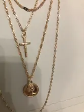 Collar Vintage multicapa con forma de moneda para mujer, Gargantilla, Color dorado y plateado, retrato de moda, cadena gruesa, joyería