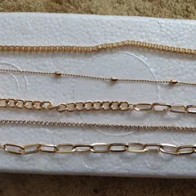 5 unids/set Punk de cristal de oro pulsera cadena gruesa mujer Bohemia geométrico cadena OT hebilla pulsera conjunto de joyas de niña de fiesta regalo