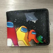 Cartera de cuero PU con dibujos animados para niños, cartera con carcasa para monedas, tarjetero